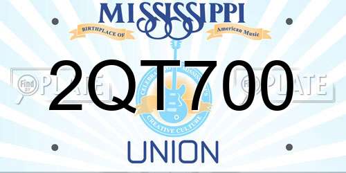 2QT700 Mississippi License Plate
