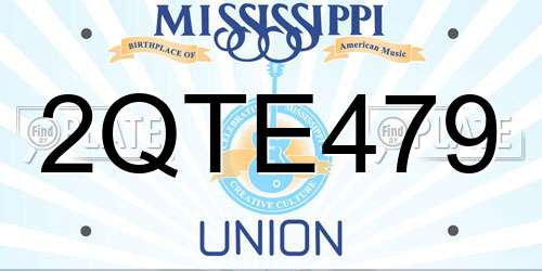 2QTE479 Mississippi License Plate