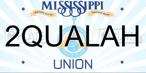 2QUALAH Mississippi License Plate