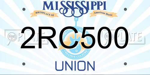 2RC500 Mississippi License Plate