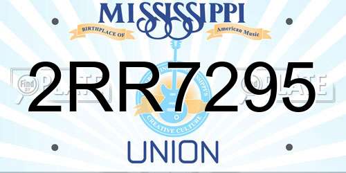 2RR7295 Mississippi License Plate