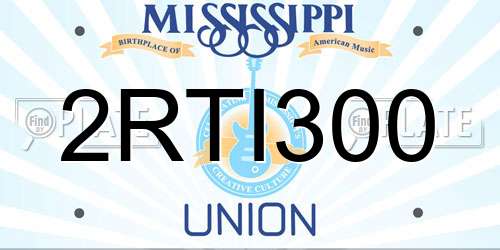 2RTI300 Mississippi License Plate