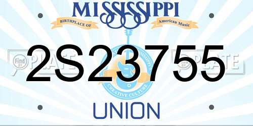 2S23755 Mississippi License Plate