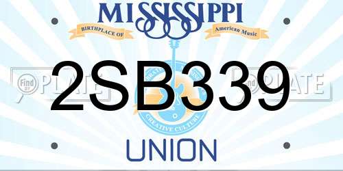 2SB339 Mississippi License Plate