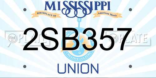 2SB357 Mississippi License Plate