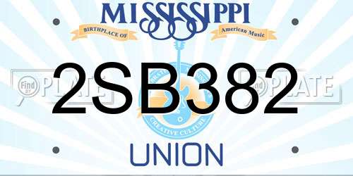 2SB382 Mississippi License Plate