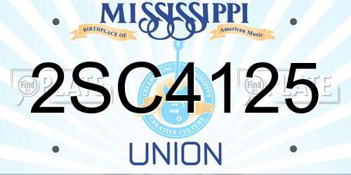 2SC4125 Mississippi License Plate