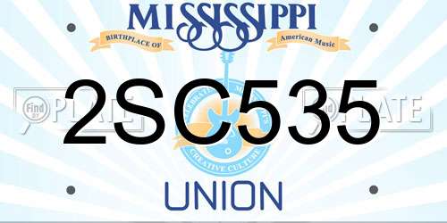 2SC535 Mississippi License Plate