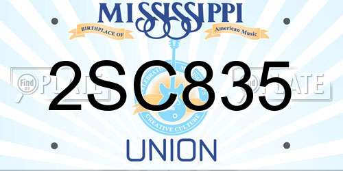 2SC835 Mississippi License Plate