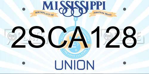 2SCA128 Mississippi License Plate