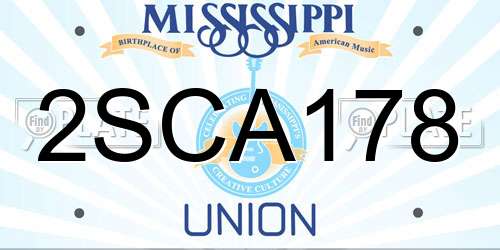 2SCA178 Mississippi License Plate