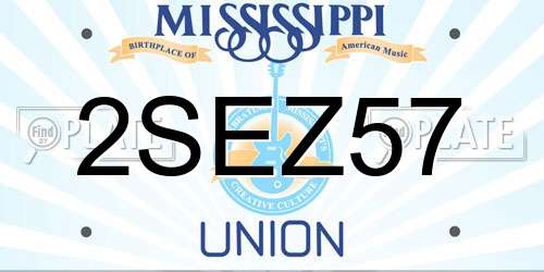 2SEZ57 Mississippi License Plate