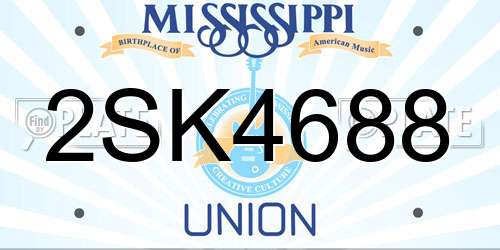 2SK4688 Mississippi License Plate