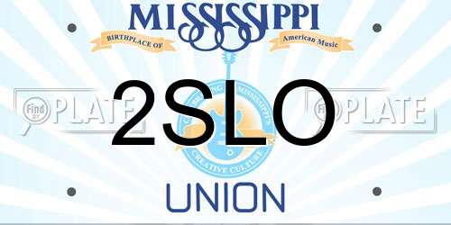 2SLO Mississippi License Plate
