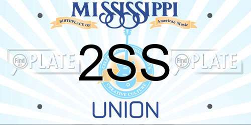 2SS Mississippi License Plate