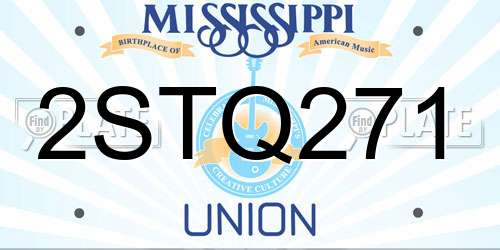 2STQ271 Mississippi License Plate