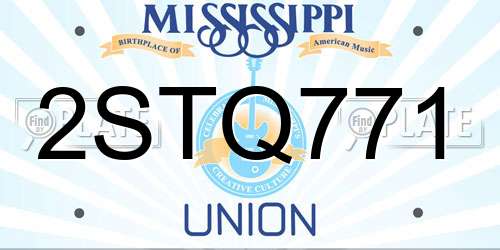 2STQ771 Mississippi License Plate