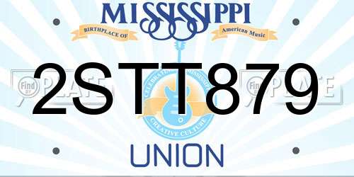 2STT879 Mississippi License Plate