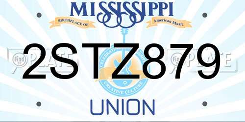 2STZ879 Mississippi License Plate