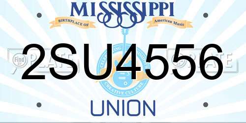 2SU4556 Mississippi License Plate