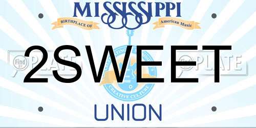 2SWEET Mississippi License Plate