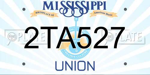 2TA527 Mississippi License Plate