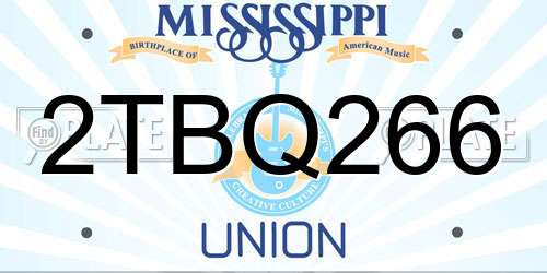2TBQ266 Mississippi License Plate