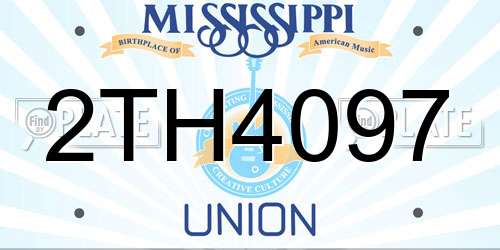 2TH4097 Mississippi License Plate
