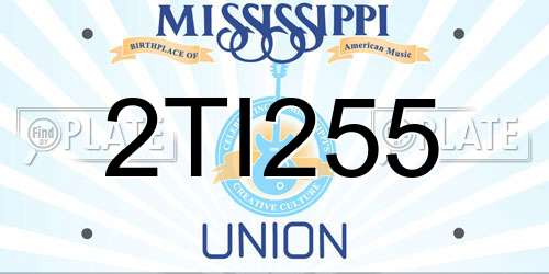 2TI255 Mississippi License Plate