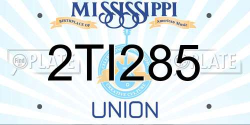 2TI285 Mississippi License Plate