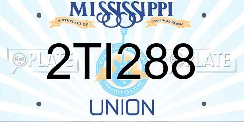 2TI288 Mississippi License Plate