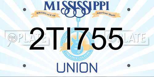 2TI755 Mississippi License Plate