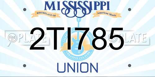 2TI785 Mississippi License Plate