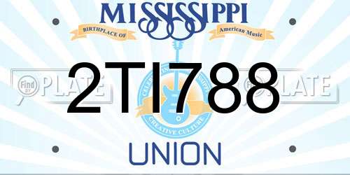 2TI788 Mississippi License Plate