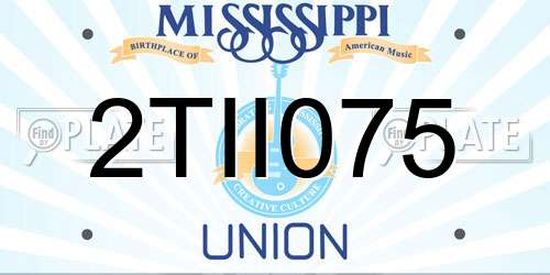 2TII075 Mississippi License Plate