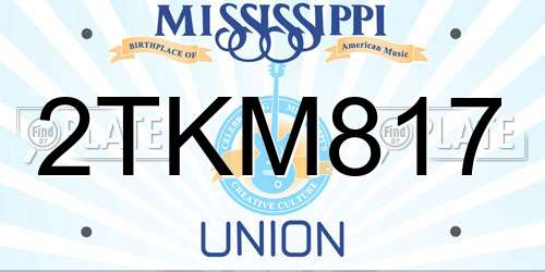 2TKM817 Mississippi License Plate