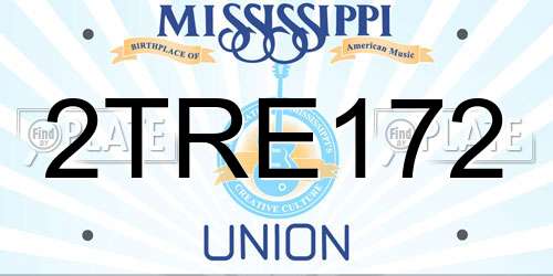 2TRE172 Mississippi License Plate