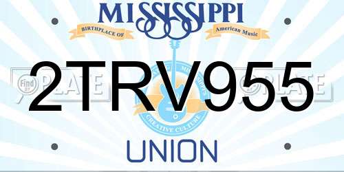2TRV955 Mississippi License Plate