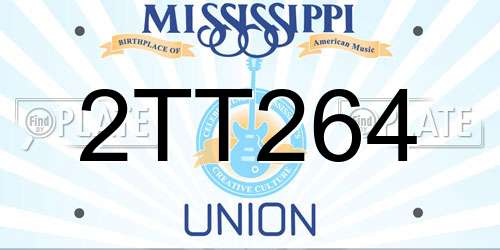 2TT264 Mississippi License Plate