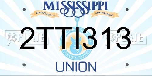 2TTI313 Mississippi License Plate