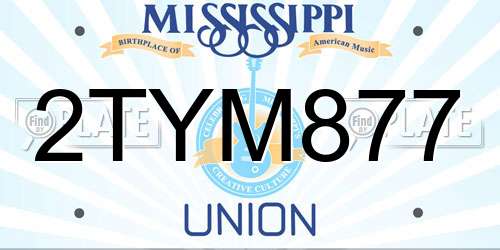 2TYM877 Mississippi License Plate