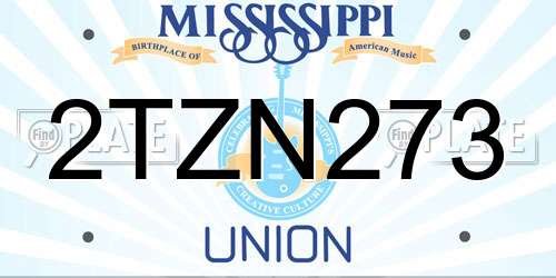 2TZN273 Mississippi License Plate