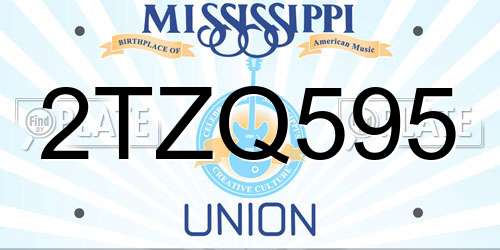 2TZQ595 Mississippi License Plate