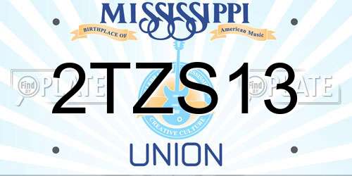2TZS13 Mississippi License Plate