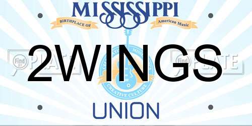 2WINGS Mississippi License Plate