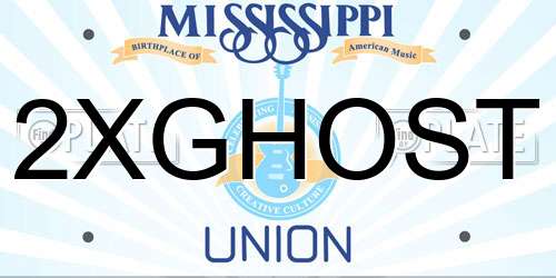 2XGHOST Mississippi License Plate