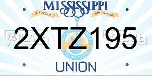 2XTZ195 Mississippi License Plate