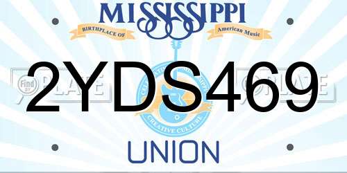 2YDS469 Mississippi License Plate