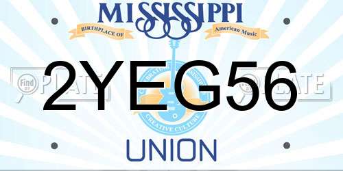 2YEG56 Mississippi License Plate
