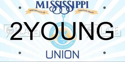 2YOUNG Mississippi License Plate